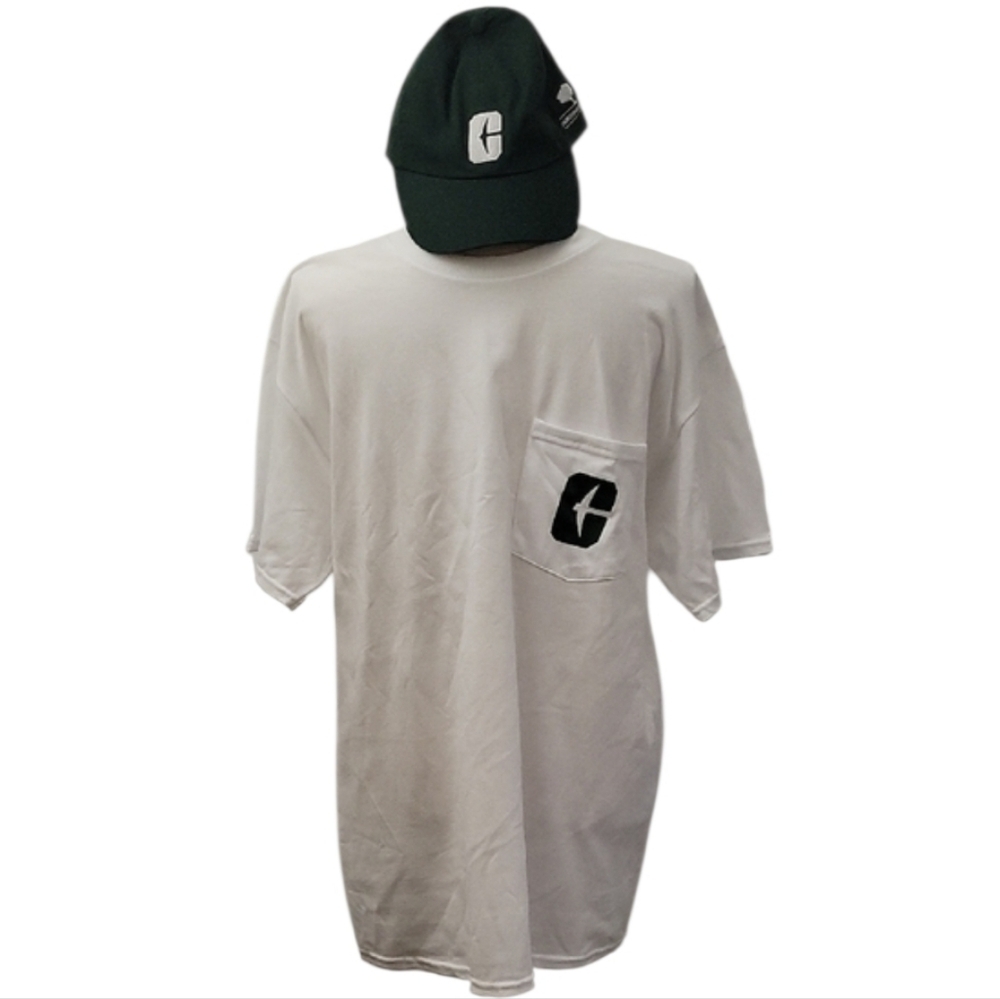 NWOT Charlotte 49er White Graphic T-Shirt And Hat